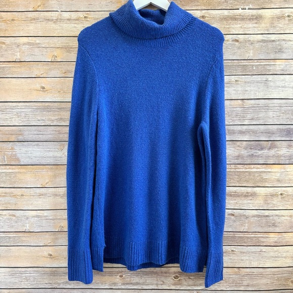 J. Crew Sweaters - J. Crew Sweater Women’s Size Large Blue Merino Wool Turtleneck NWOT